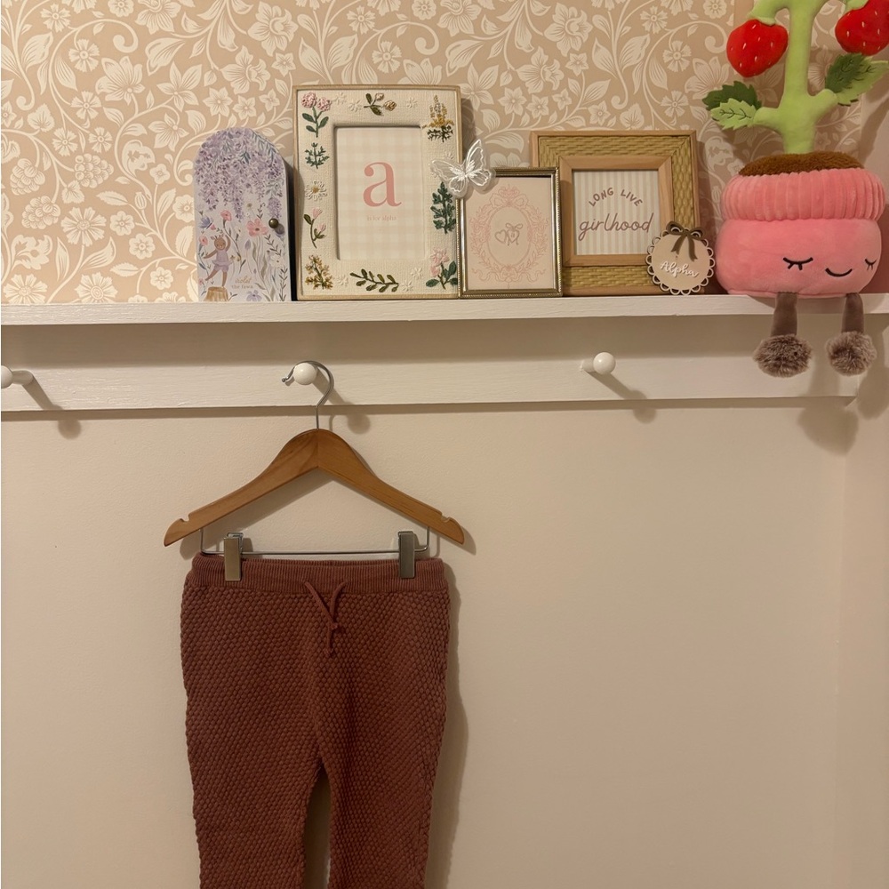 H&M Toddler Waffle Knit Jogger Pants – Dusty Rose – Size 2T